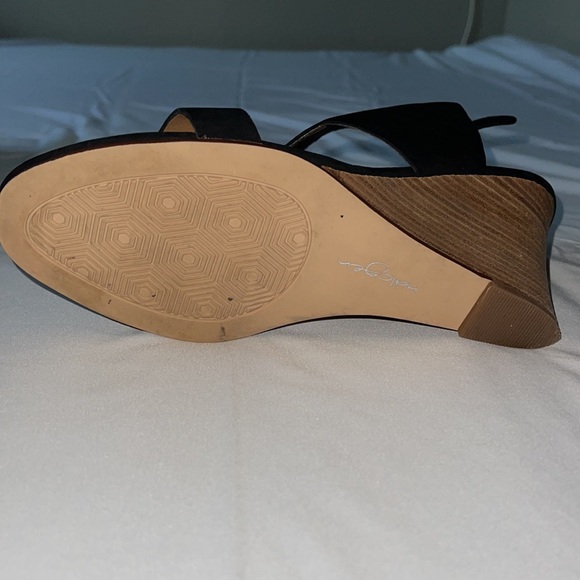 Halogen Wedge Sandals in Black - Picture 4 of 7